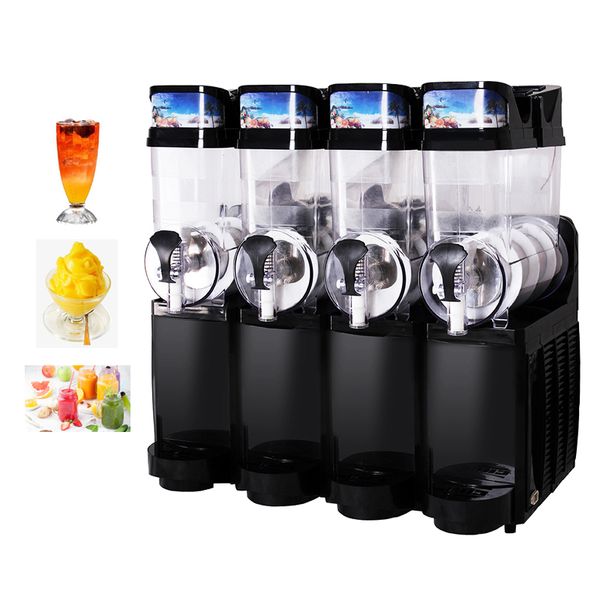 Hot-selling commercial summer slush ice machine with four tanks for sale, perfect for making icy treats