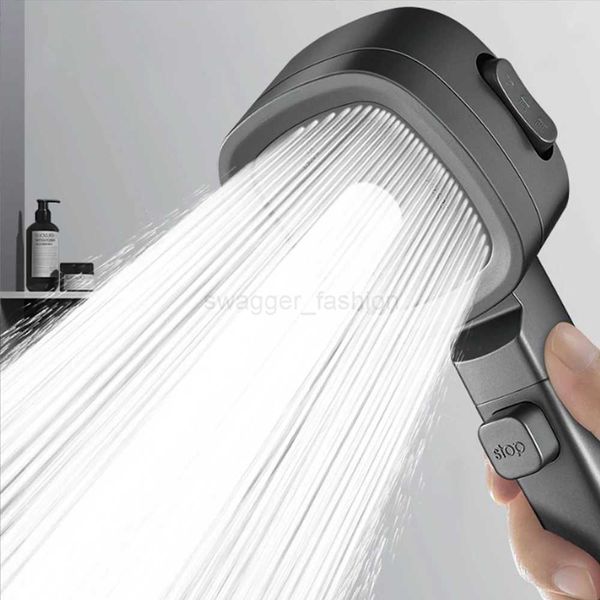 House High Pressure Shower Head with 3 Adjustable Modes, Filtered Purification and One-Touch Water Stop Massage Sprayer Accessory XJ240802