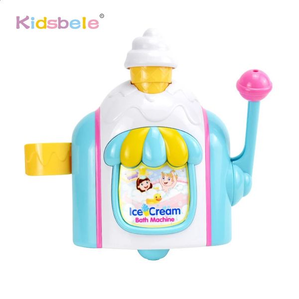 Ice cream foam machine car bath toys for toddlers with powerful suction and delicate bubble play
