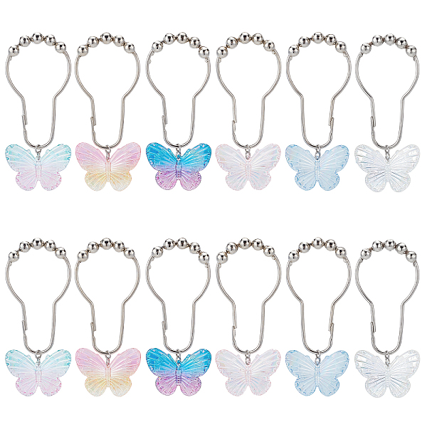 Iron shower curtain rings for bathroom
