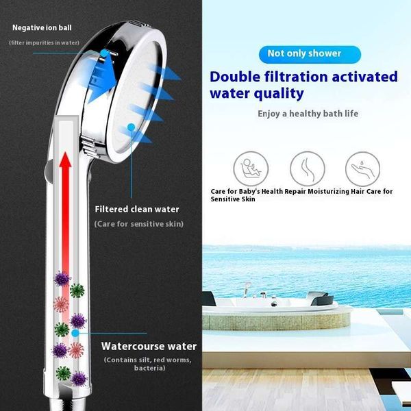 Japanese pressure-regulated water-saving handheld showerhead with one-touch stop feature