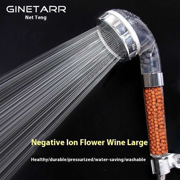 Jingteng large negative ion small water-saving handheld pressurized washable filter showerhead