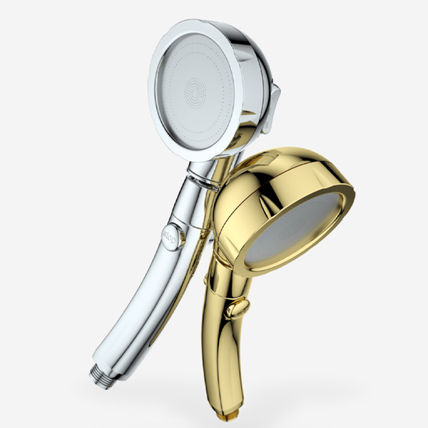 Jingteng negative ion showerhead with three water-saving pressure levels and one-touch stop feature