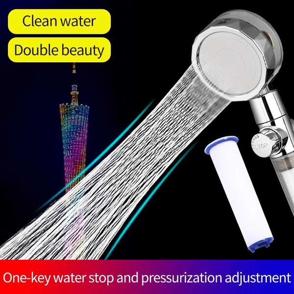 KJ Propeller Shower with Stop Button, Fan, and High-Pressure Handheld Nozzle Z241030