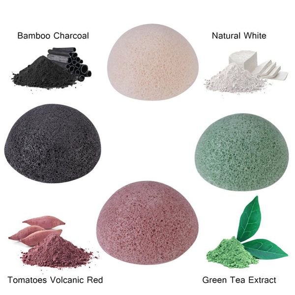 Konjac facial cleansing sponge for gentle exfoliation and makeup removal