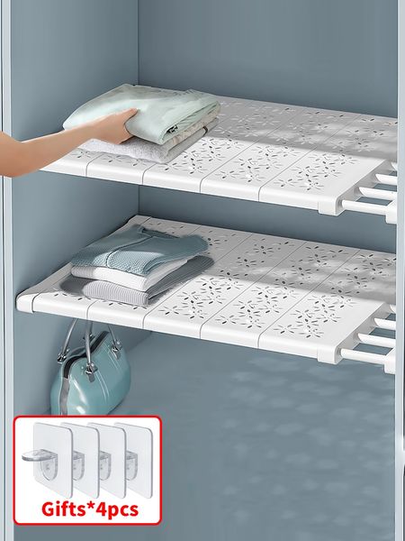 Large adjustable wall-mounted storage rack for bathroom, kitchen, or wardrobe organization