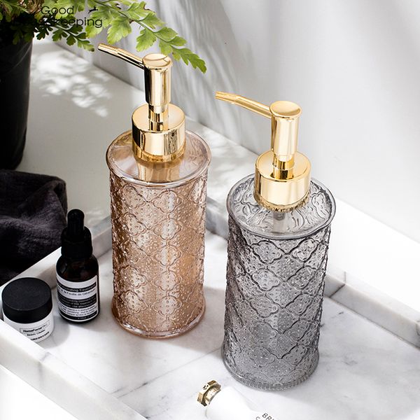 Liquid Soap Dispenser 280ml with Ancient-Inspired Bathroom Set for Shampoo, Laundry, and Household Use