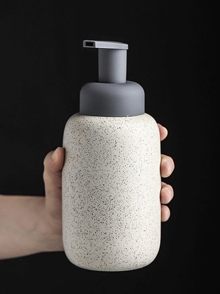 Liquid Soap Dispenser Bathroom Ceramic Mousse Dispenser/Pressing Foam Bottle/Bubble Dispenser/china Porcelain Shower Gel Bottle For Kitchen