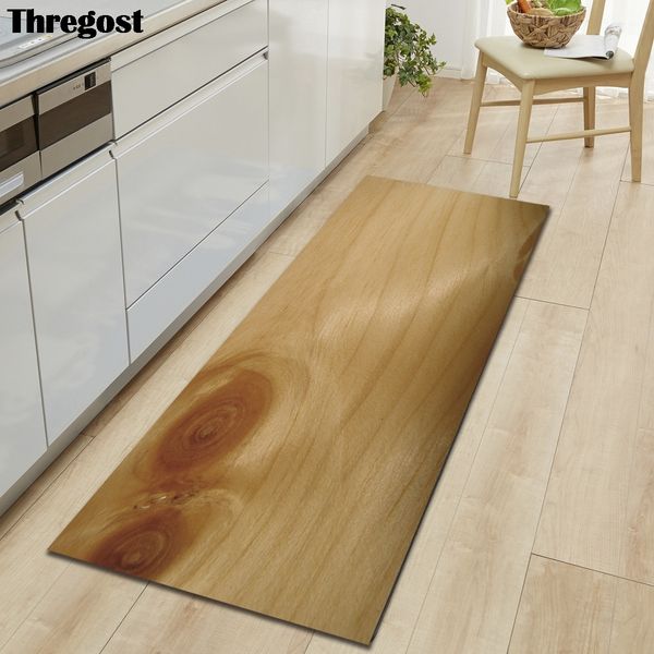 Long Striped Printed Floor Mats Microfiber 3D Carpet Memory Foam Kitchen Mat Absorbent Doormat Oriental Home Decor Hallway Rugs 201117