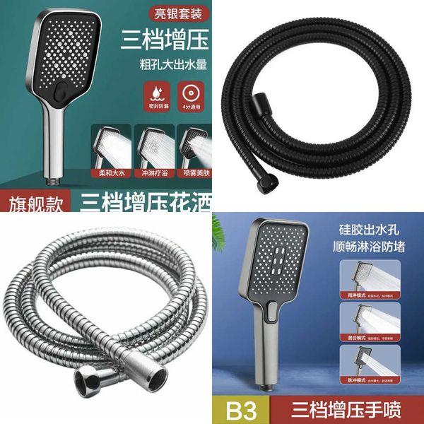 Luxury 3-mode filtered shower head with adjustable high pressure and large water flow for bathroom use