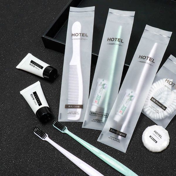 Luxury disposable toothbrush set for premium hotel guest bathrooms