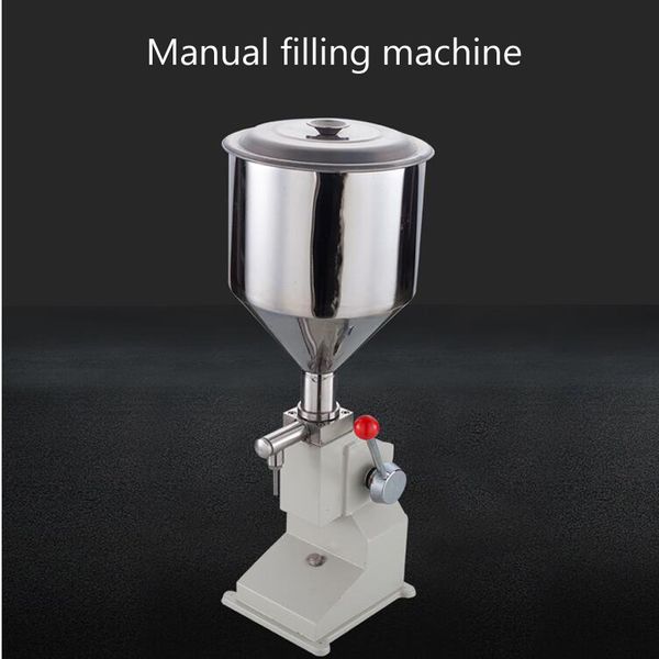 Manual cream honey paste filling machine for shampoo, liquid cosmetics, oil, honey, drinks, and perfume with hand press operation