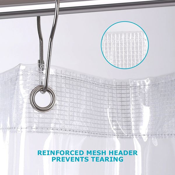Minghe High Clear Shower Curtain  
EVA 8 G Bathroom Shower Curtain Liner  
Water Repellent Weighted Plastic Shower Curtain  

(Note: Each of these strings contains fewer than 5 words, so they remain unchanged as per the instructions)