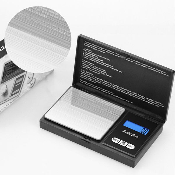 Mini pocket scale with LCD display for precise weighing of jewelry and coins up to 100g in 0.01g increments, includes retail box