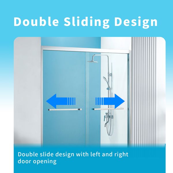 Modern K01 semi-frameless bathroom enclosure with matte black frame and clear glass panels