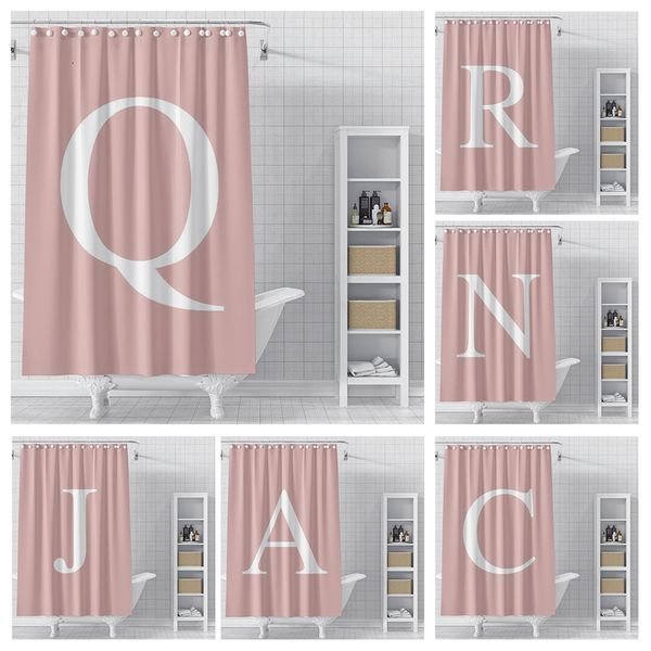 Modern waterproof fabric curtains for bathroom decor, sizes 180x200 and 240x200
