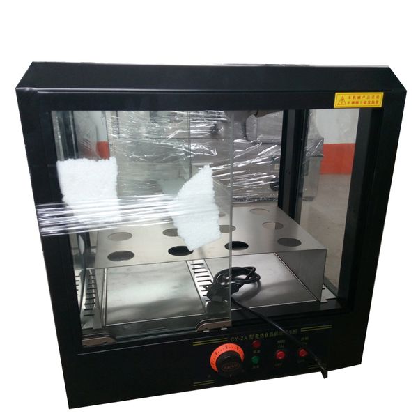 Multifunctional commercial pizza heating and display cabinet with automatic temperature control and glass top