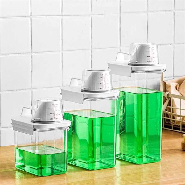 Multi-purpose detergent dispenser for laundry, grains, and rice with a measuring cup and pour spout