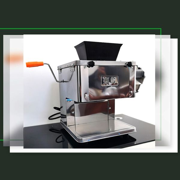 Multipurpose meat slicer for pork, fish, beef, and lamb, capable of slicing, shredding, dicing, and cutting fresh meat
