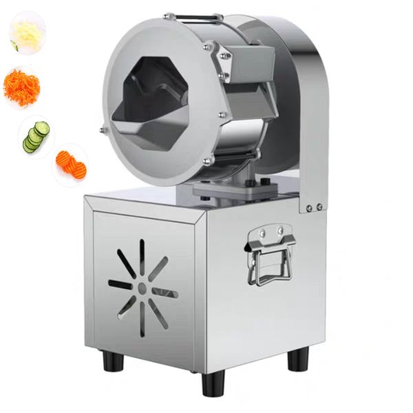 Multi-purpose vegetable slicer efficiently processes cucumbers, carrots, cabbage, and onions at 78kg/h for commercial or home use