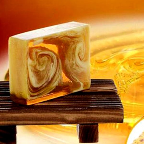 Natural Handmade Honey Soap with Propolis and Milk for Face Care, Skin Brightening and Deep Cleansing