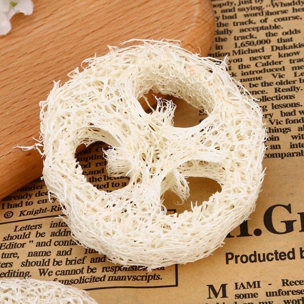 Natural loofah slices for handmade DIY soap making and facial cleansing