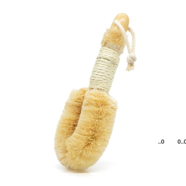 Natural sisal brush for dry skin body bath and shower exfoliation