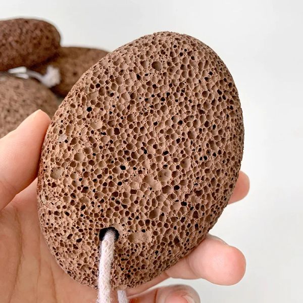 Natural volcanic pumice stone for gentle foot exfoliation and pedicure care