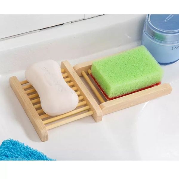 Natural Wooden Soap Dish - Creative Storage Tray for Bathroom Shower Supplies