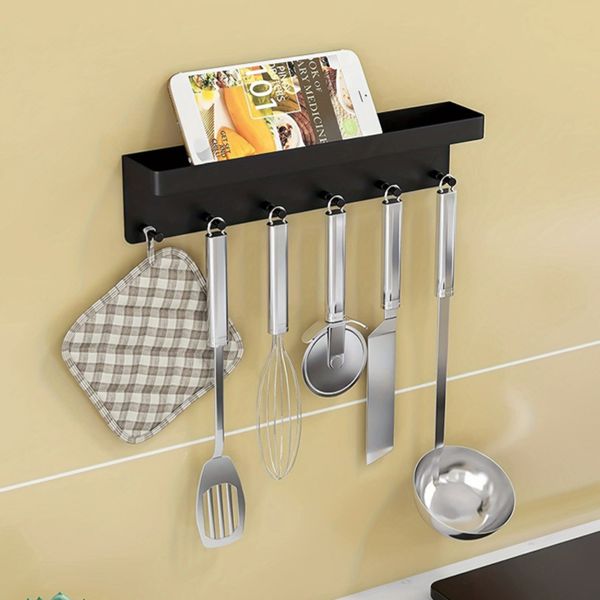 Need No To Drill Holes Kitchen Bathroom Rack Door Back Keychain Clothes Hanger Small Item Rackss Universal Storage YA ss