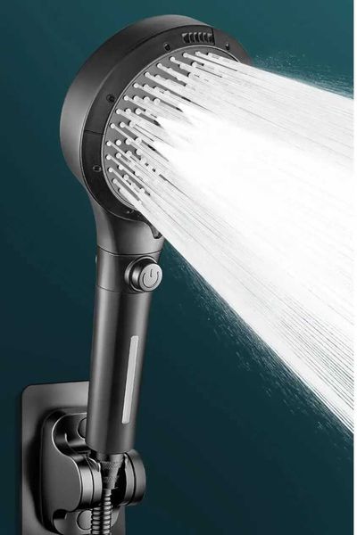 New high-pressure large panel shower head featuring 6-speed water-saving modes and a high-flow filtered rain nozzle for bathrooms W2407