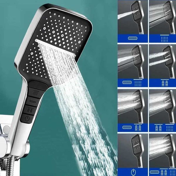 New high-pressure shower with 7 water-saving modes and one-touch stop for bathrooms M241030