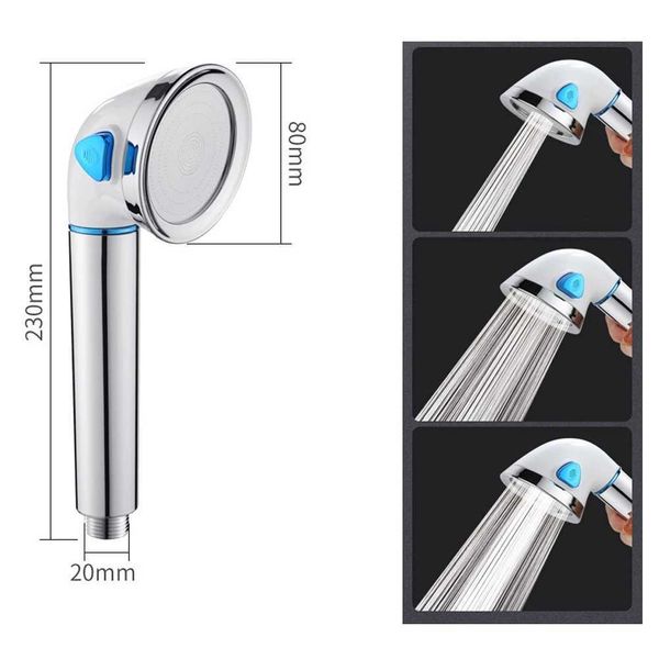 New Korean-style high-pressure water-saving stainless steel shower hose in white