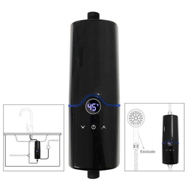 New LED digital wall-mounted electric water heater for bathroom showers