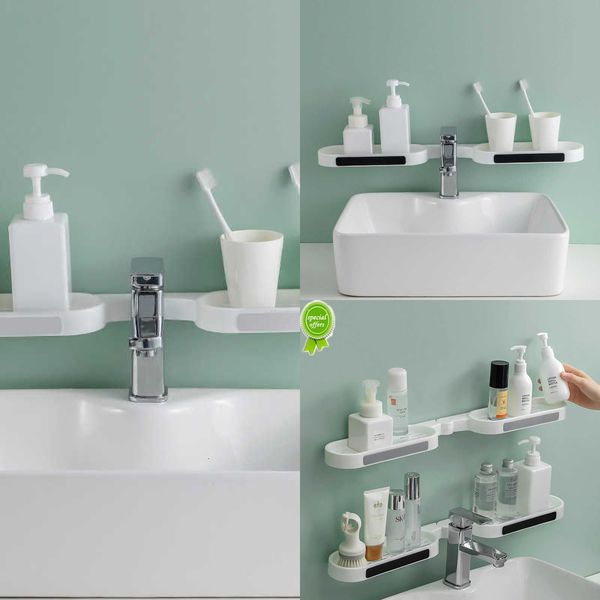 New wall-mounted revolving rack for bathroom or kitchen to store body wash and shampoo