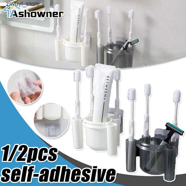 Non-punched bathroom toothbrush organizer with plastic storage rack for washers and brushes  

Bathroom toothbrush storage rack with plastic holder for organizing washers and brushes  

Plastic too...