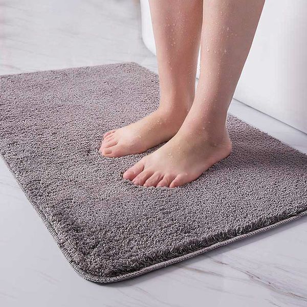 Non-slip absorbent bathroom rug set with soft microfiber for home and car, featuring anti-skid rectangle floor mats to catch dirt
