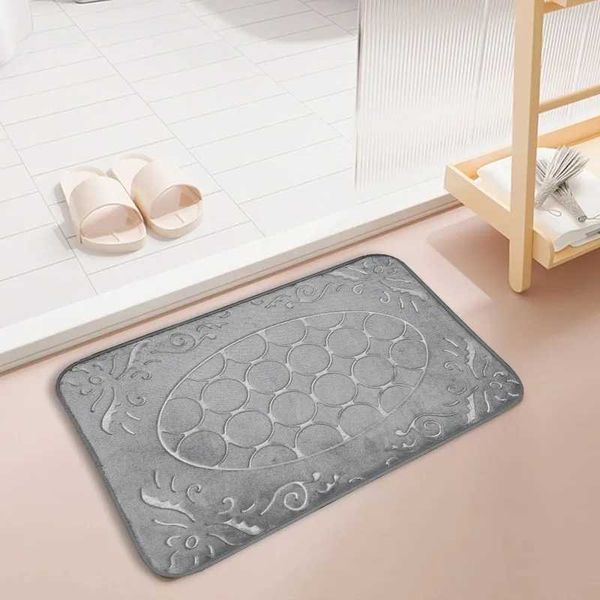 Non-slip bathroom mat for shower, bathtub, or wash basin with memory foam padding