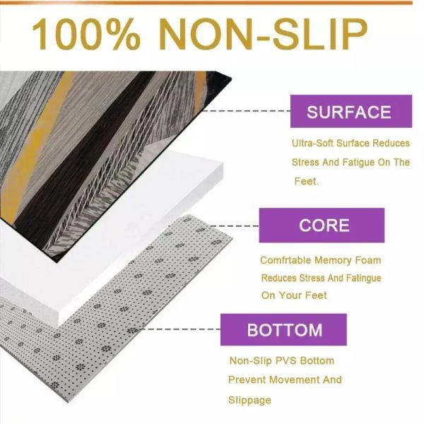 Non-slip entrance mat with tattoo shop letter design for home hallway, bathroom, kitchen - machine washable