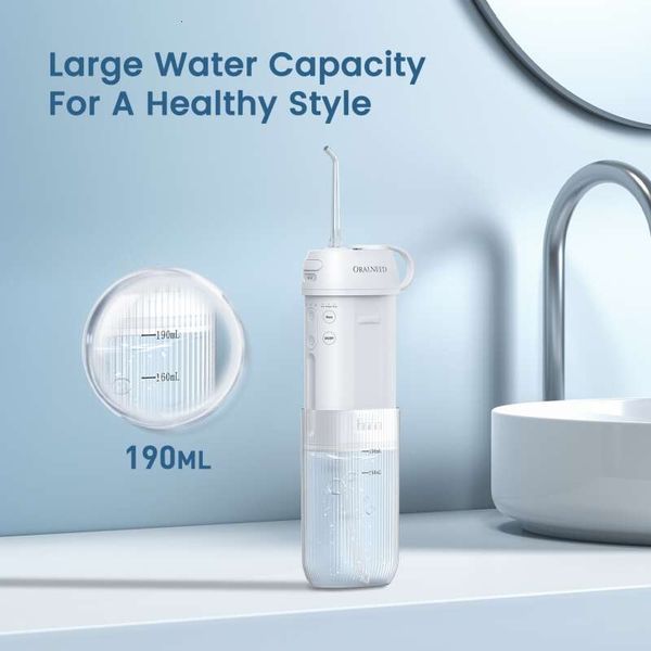 Oral ORALNEED Portable Irrigator IPX7 Dental Jet Rechargeable Water Flosser for Home and Travel Use