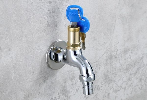 Outdoor lock with key for faucet anti-theft, childproof home water access, direct shipping included