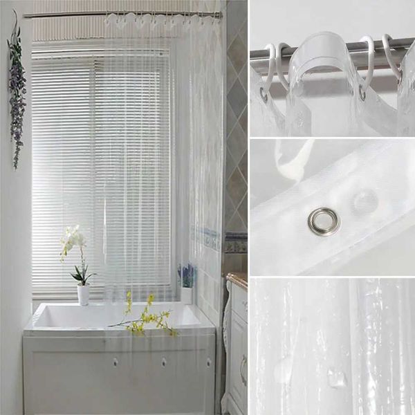 PEVA plastic shower curtain, waterproof and transparent, offers a luxurious bathing experience