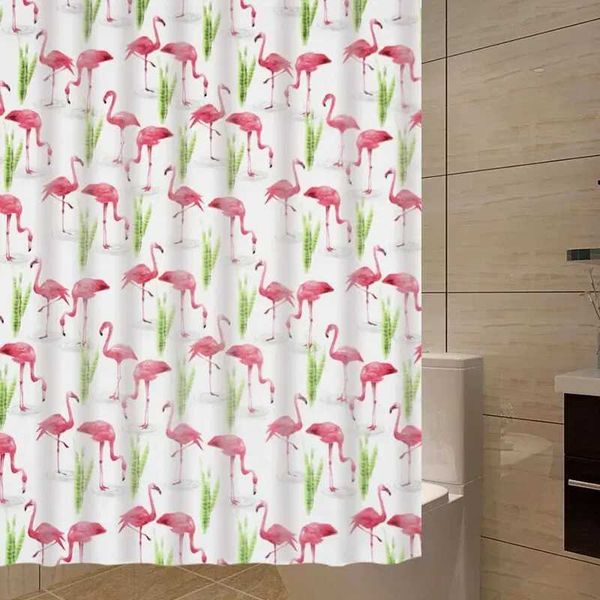 PEVA waterproof shower curtain with pattern for bathroom decoration and partition