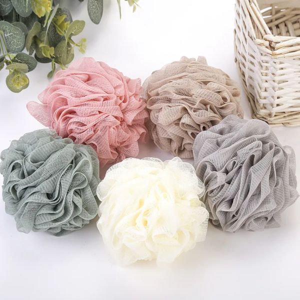 Plain large bath balls, bubble shower sponges, mesh loofahs, 50g wholesale bathroom accessories I0612