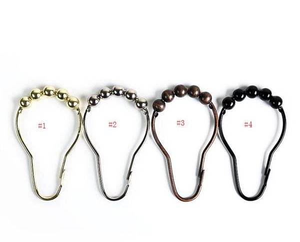 Polished shower rings for smooth curtain gliding in metal finish