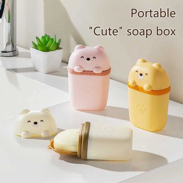 Portable soap container with secure lid for travel, home, or outdoor use