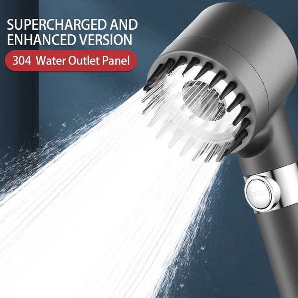Premier shower head with 3 adjustable spray modes, high rainfall pressure, lifting design, massage brush, and built-in filter for bathrooms