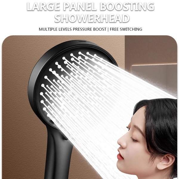 Pressure boosting showerhead  
High-pressure shower head for bathrooms  
Bathroom shower with enhanced water flow  
Ultra high-pressure household showerhead  
2024's new pressurized showerhead