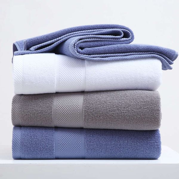 Pure cotton soft fluffy bathrobe 140 * 70cm thick absorbent adult hotel home bath towel