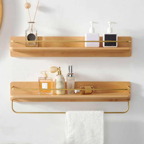 Rac Wooden Brass Hook Towel Wall Rack Bathroom Accessories Home Decoration Storage Bath Shelf Organazer 230629

Wooden and brass wall-mounted towel rack for bathroom storage and home decor